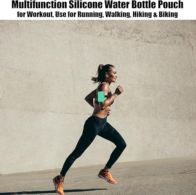 Silicone Water Bottle Pouch for Stanley, Tumbler Carrier with Zipper Pocket for Stanley 30oz/40oz & IceFlow 20/30oz, Gym Tumbler Accessories for Men Women