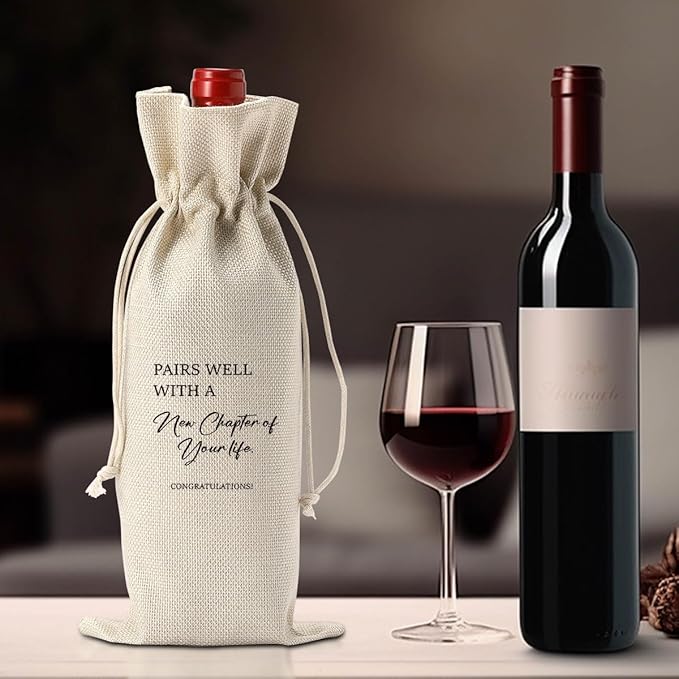 AASRR Farewell Gifts for Coworkers New Beginnings Gifts for Women Going Away Gifts for Friends Retirement Gifts for Women Men Goodbye Gifts for Coworkers Enjoy the Next Chapter Wine Bag