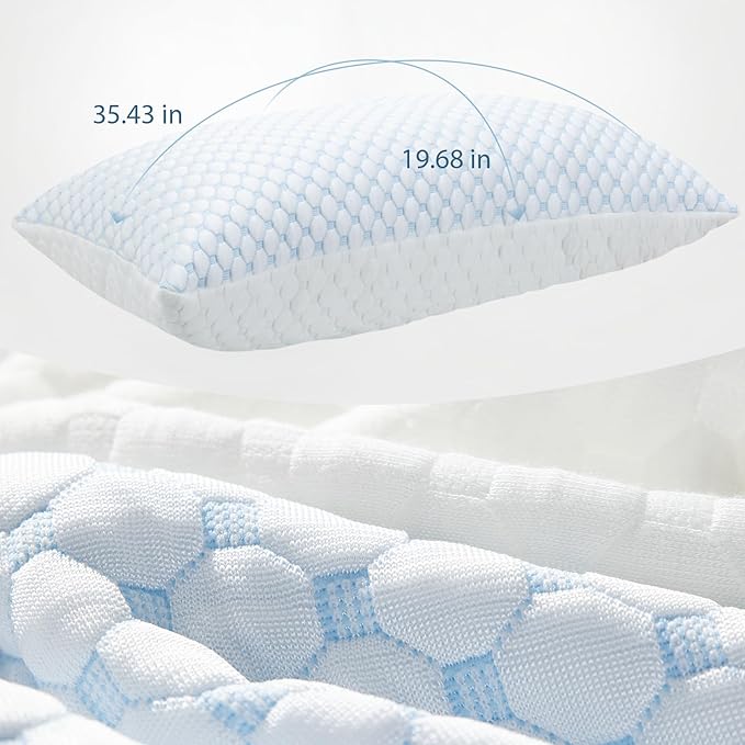 Side Sleeper Pillows for Adults Cooling Pillows for Hot Sleepers Support Adjustable Bed Pillow King Pillow with 2 Extra Fill