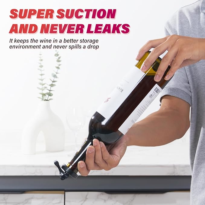 Wine Stopper，6 Pack Wine Stoppers for Wine Bottles，Plastic Vacuum Wine Bottle Stopper Wine Saver with Airtight Seal，Keep Wine Fresh Wine Bottle Sealer Set