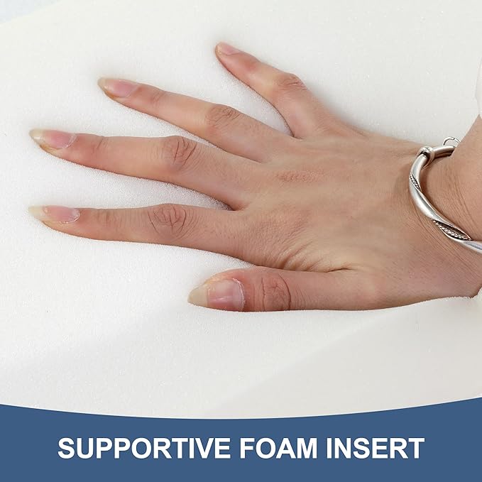 HOMBYS 3-in-1 Adjustable Height Wedge Pillow, 7" Height Leg Knee Pillow for Side Sleepers & Aligns Spine, Supportive Bolster Pillow for Pregnancy Relieves Pressure Hip Leg Elevation, 26", Light Grey