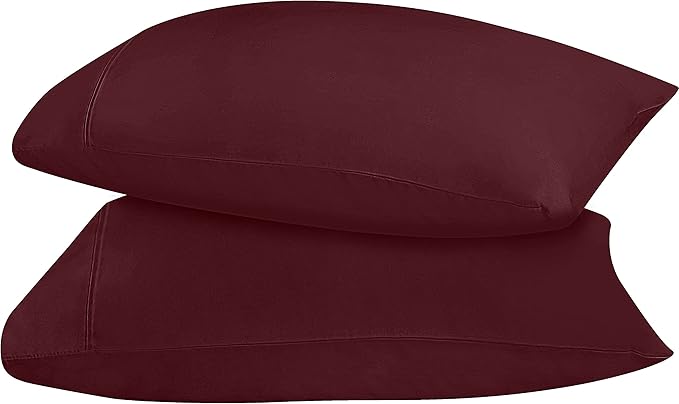 Utopia Bedding Queen Pillow Cases - 2 Pack - Envelope Closure - Soft Brushed Microfiber Fabric - Shrinkage and Fade Resistant Pillow Covers 20 X 30 Inches (Queen, Burgundy)