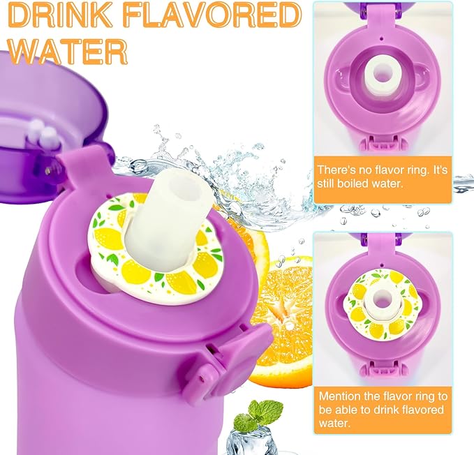 Air Water Bottle,750ML Scent Water Cup with 3 Flavour Pods,Leak Proof Sports Water Cup with Straw Suitable for Outdoor Sports,Gifts From Friends, Birthday Gifts (Gradient Purple + 3pods)