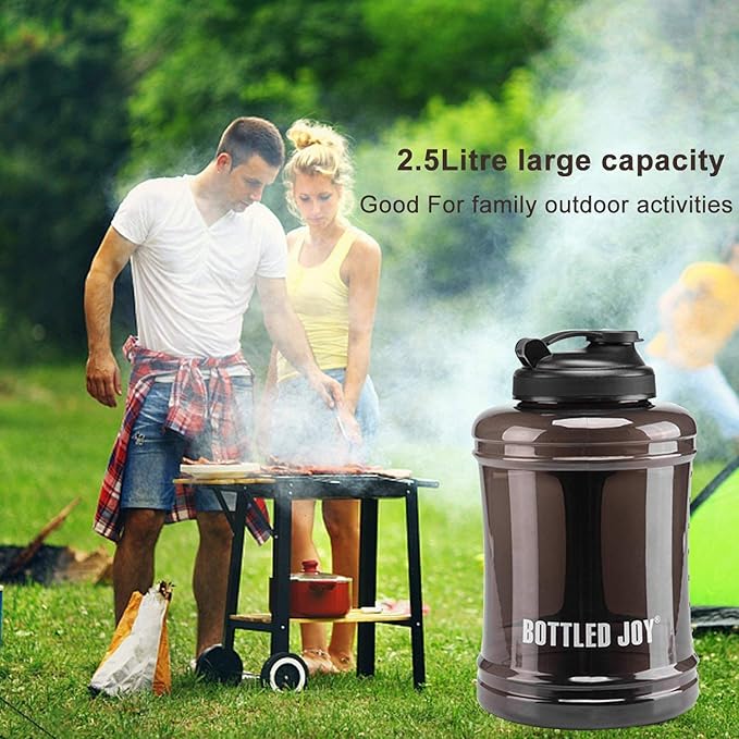 Water Bottle with Handle 2.5L Large Sports Water Bottle Half Gallon BPA Free Plastic Water Bottles Wide Mouth Water Bottle 83oz Reusable Gym Water Jug for Home Drinking Outdoor Sports Hiking Fitness