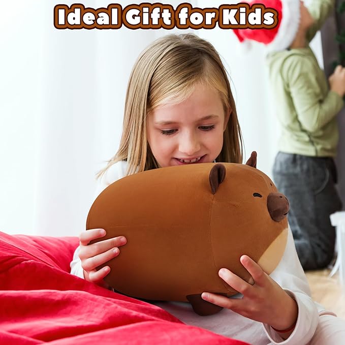 Capybara Plush Toys-12'' Capybara Plush Toy, Capybara Plush Pillow, Cute Soft Plush Capybara Plushie Stuffed Toys, Capybara Plush Pillows Toy Decoration Doll Gift for Kids Girls Boys
