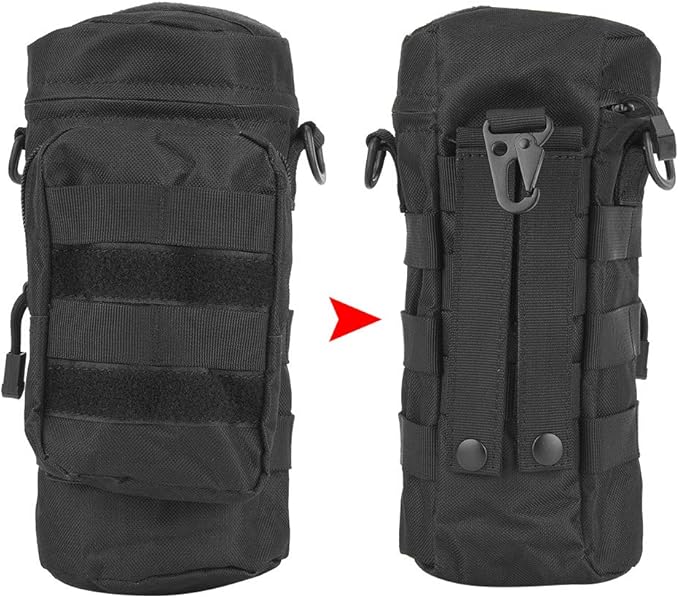 OUKENS Water Bottle Pouch, Outdoor Portable Molle Water Bottle Holder Kettle Backpack Bag Water Bottle Carrier,Travel Water Bottle Bag Water Bottle Sleeve for Camping Hiking Backpack