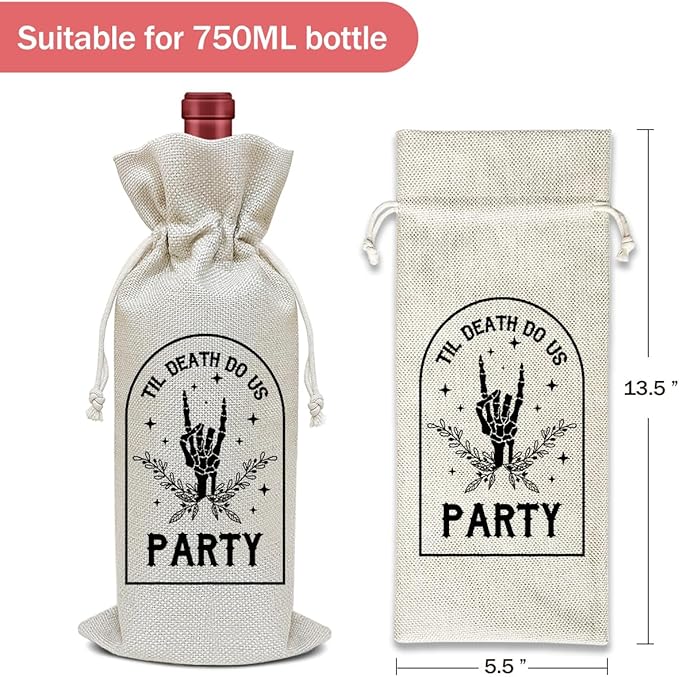 Engagement Wine Bag, Engagement Gift for Couples Friends Bestie Sister Coworkers, Bridal Shower Wine Gift Bag, Party Favor Wine Champagne Gift Bag With Drawstring -22