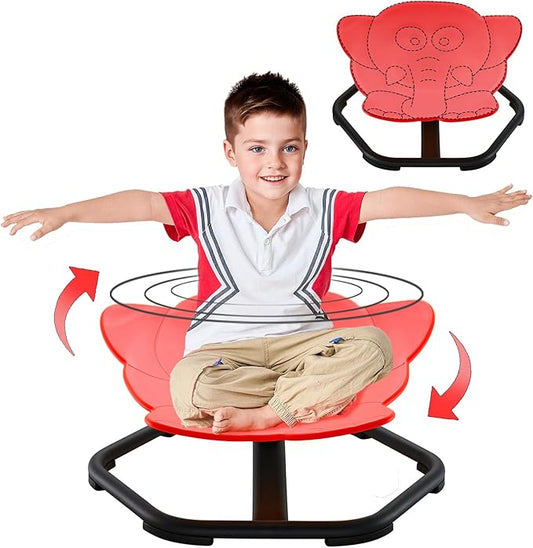 Spinning Chair for Autistic Kids Sit and Spin Chair for Kids Swivel Sensory Chair Elephant Spinning Seat Autism Sensory Chair Items for Sensory Room Training Balance Body Coordination
