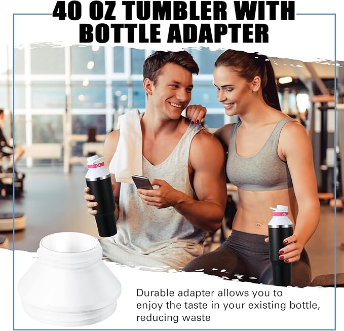 Water Bottle Adapter Compatible with 40 oz Stanley Leakproof Cup Lid Compatible with Stanley, Black, Cup Not Included