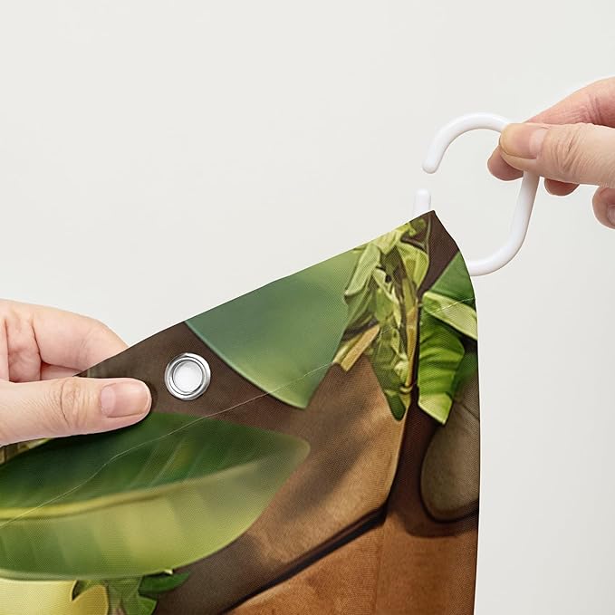 AILONEN Cartoon Koala Shower Curtain for Kids,Kawaii Lemon Koala Shower Curtain for Bathroom,Lovely Animals Shower Curtain Set with Hooks,48" W*72" H