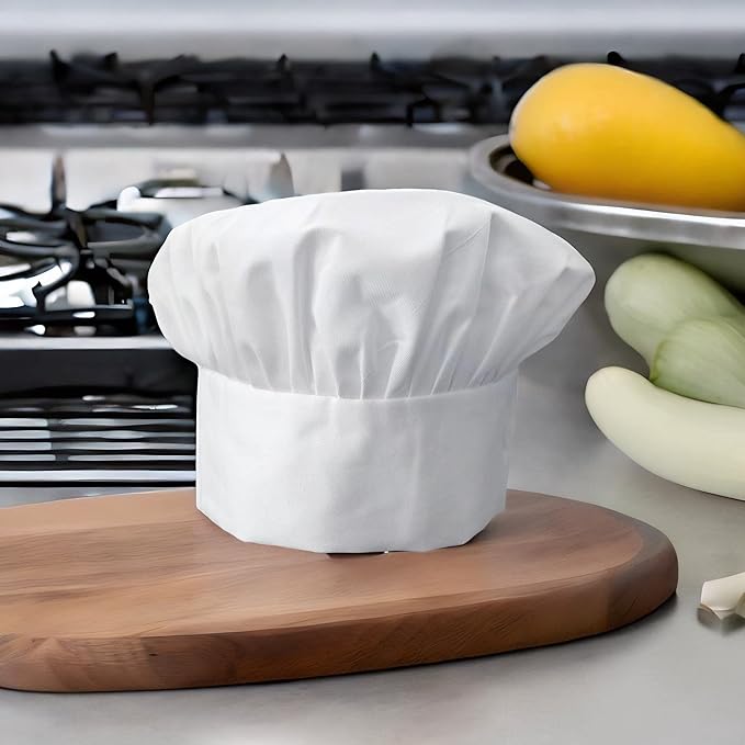 Tessa's Kitchen Club - Chef Hat and Apron Set for Kids, Real Cooking and Baking Wear Kit for Young Chefs in Training