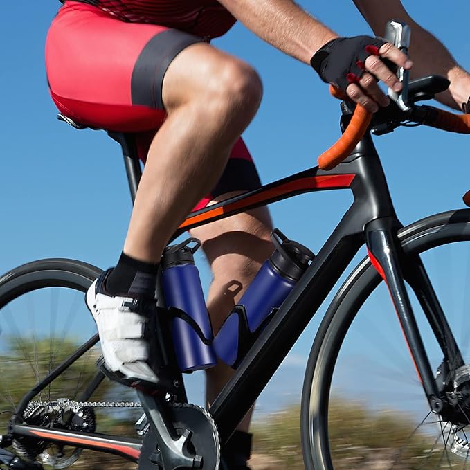 CHENGU 10 Pcs Aluminum Water Bottle 24oz Aluminum Reusable Bottles Lightweight Snap Lid Sports Water Bottle Multipack Easy Carry Leak Proof Travel Bottle for Gym Camping Hiking Outdoor Fishing (Blue)