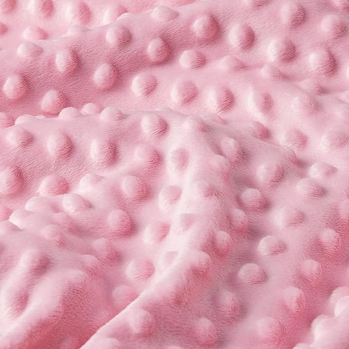 DaysU Silky Micro Soft Plush Baby Blankets for Girls with Print Floral Pattern and Soothing Raised Dots, Double Layer Bed Throws for Baby Crib, Butterfly Floral, Mint Green, 30x40 Inches