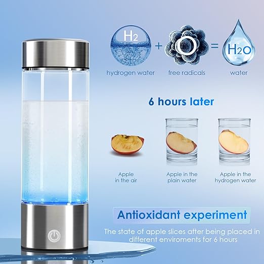 Hydrogen Water Bottle,Portable Hydrogen Water Bottle Generator,3-Minute Rapid Electrolysis,Enhancing Water Quality - Perfect for Daily Hydration,Travel and Exercise