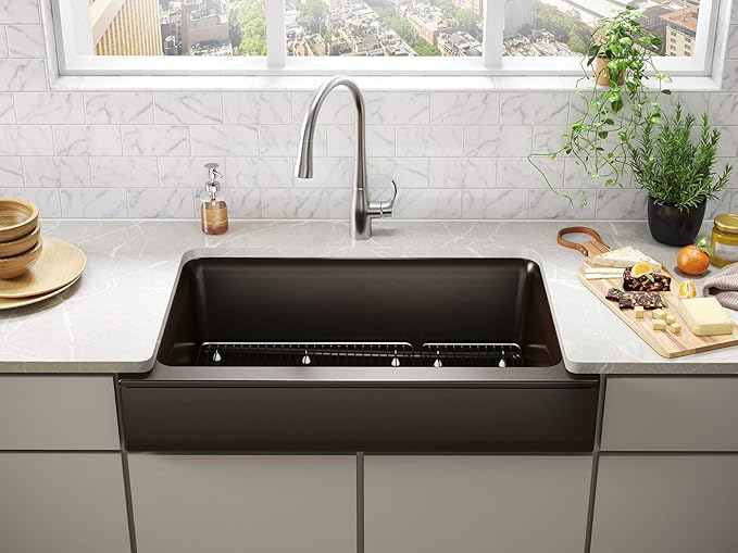 KOHLER K-25784-CM2 Cairn Sink, 36 in, Matte Brown