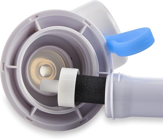 Water Filter Bottle with Straw & Cap for Athletes Fitness Kids Workers Cowboys to use on Gym Offices - Transparent 24 Oz/700 ml - Tritan (Blue) (Blue)