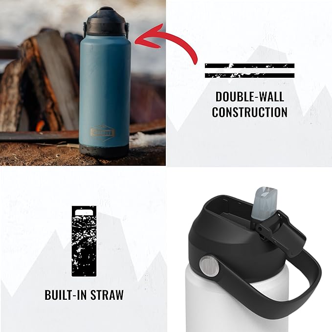 Cordova Outdoors Trailhead Class Water Bottle, Snowcap, 18 oz