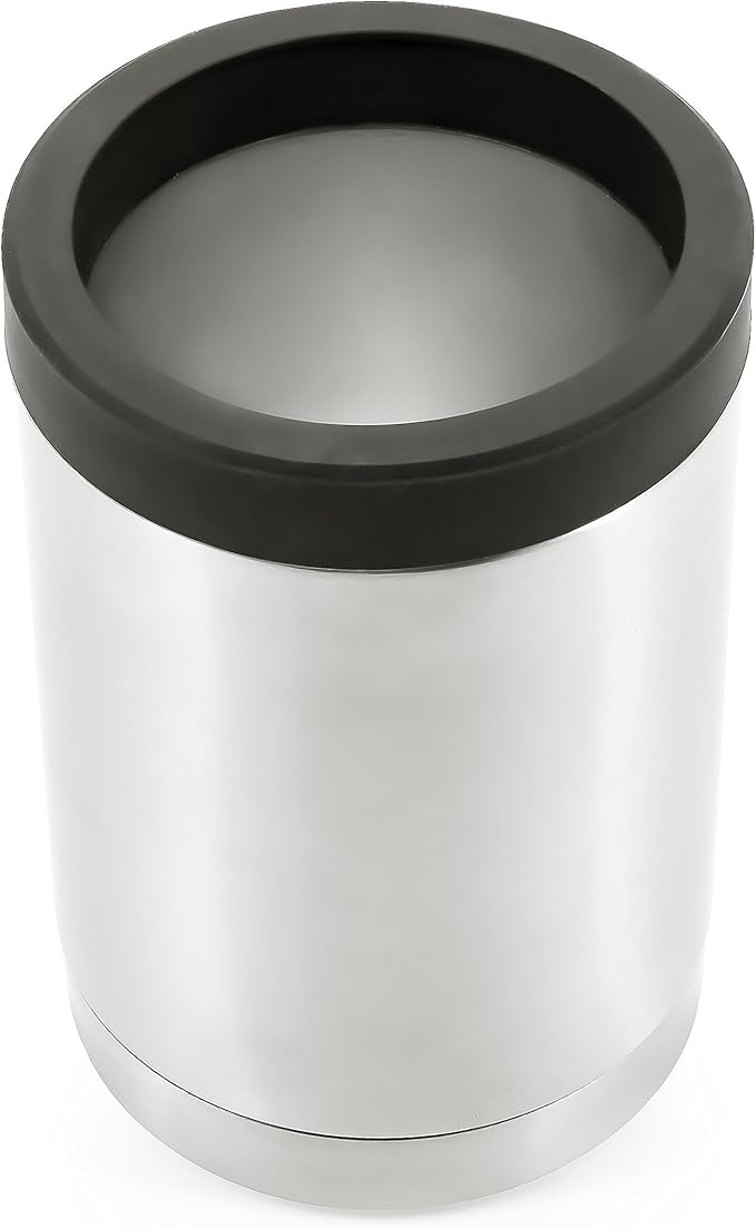 Camco Currituck Stainless Steel Can Holder- Holds 12 oz Drink Cans and Glass Bottles and Much More, Won't Condensate (51863)