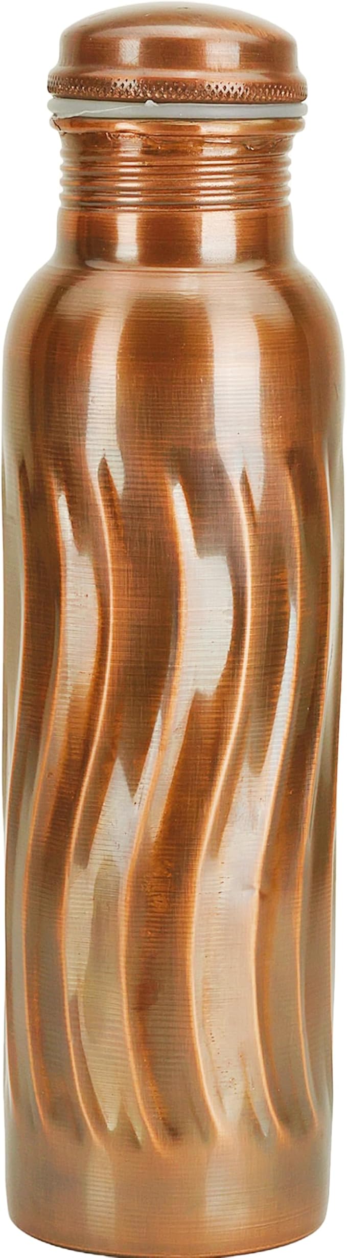 Copper Water Bottle 34 oz Pure Hammered Ayurvedic Pure Copper Vessel Antique Black Diamond Pure Copper Water Bottle With Carry Bag for Sport Fitness Yoga Sports Copper Bottles 1000 ML