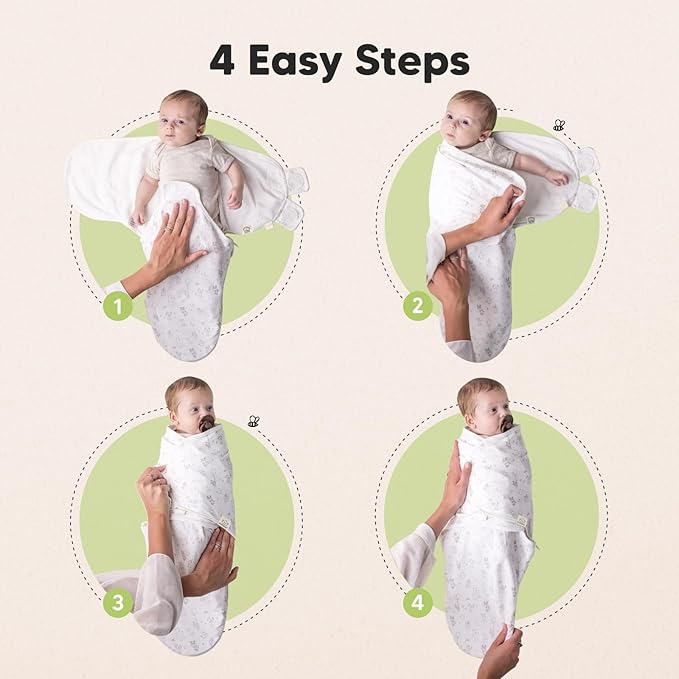Baby Swaddle Sleep Sacks with Zipper - 3-Pack Newborn Swaddle Sack, Baby Swaddles Sleep Sack 3-6 Months, Wearable Blanket Baby, Baby Swaddle Blanket Wrap, Swaddle Sack,Easy Change Swaddle(Aspire, L)