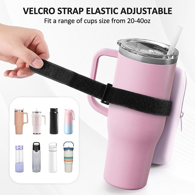 Silicone Water Bottle Pouch For Stanley Quencher Adventure 40 oz & Stanley IceFlow 20oz 30oz, Gym Accessories for Women, Stanley Cup Accessories, Water Bottle Pouch for Sports