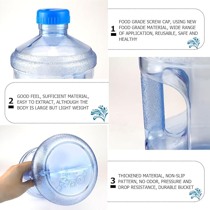 Water Storage Container, Portable Water Jug with Screw Hat and Handle, Water Container for Sports Outdoor Activities (3L)