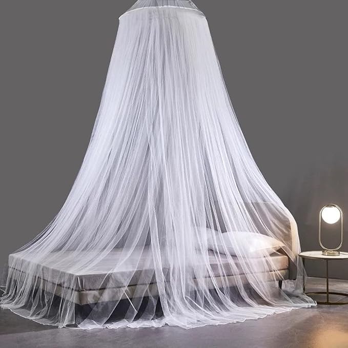 Mosquito Net Bed Canopy for Girls,King Canopy Bed Curtains Full Queen Size from Ceiling,Dome Mosquito Netting Bed Tent Twin Girls Princess Canopy Bed White Decor for Baby Crib,Kid Bed and Adult Beds