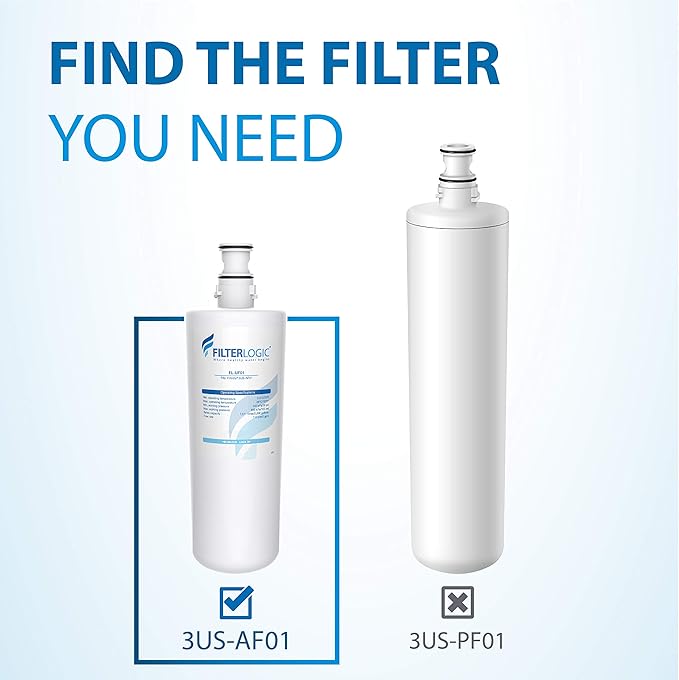 Filterlogic 3US-AF01 Under Sink Water Filter, Replacement for Standard 3US-AF01, 3US-AS01, WHCF-SRC, WHCF-SUFC, WHCF-SUF, NSF/ANSI 42 Certified (Pack of 2)