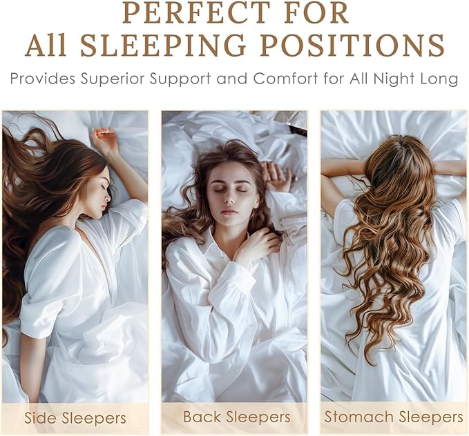 HUXMEYSON King Size Pillows Set of 4, Cooling and Down Alternative Bed Pillows Set of 4, Supportive Luxury Hotel Pillows for Sleeping，King Pillows Set of 4 for Side and Back Sleepers