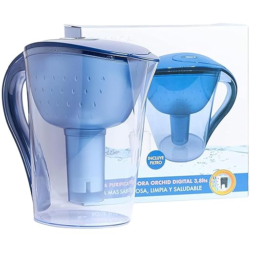 Purified Clean Crystal-Clear Water Filter Pitcher: Experience Enhanced Extraordinary Refreshing Hydration, Enjoying Convenience, Efficient and Quality You Deserve (Blue - 3.8 LTS)