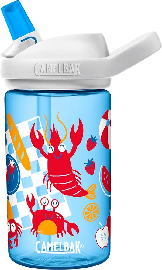 CamelBak Eddy+ 14oz Kids Water Bottle with Tritan Renew – Straw Top, Leak-Proof When Closed - Limited Edition Colors