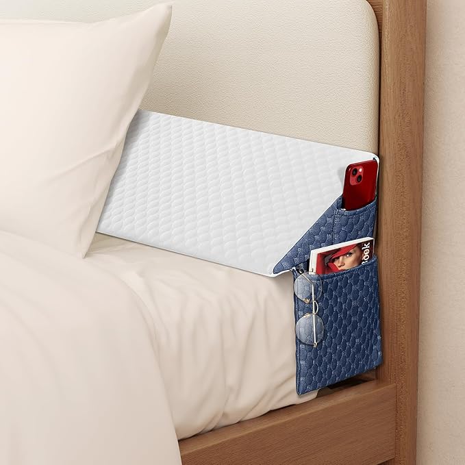 Queen Bed Wedge Pillow for Headboard 60"x 10"x 6" Plus/Mattress Gap Filler Close The Gap (0-6")/Foam Triangle Bloster Wedge Pillow headboard for Headboard Gap Between Mattress and Headboard