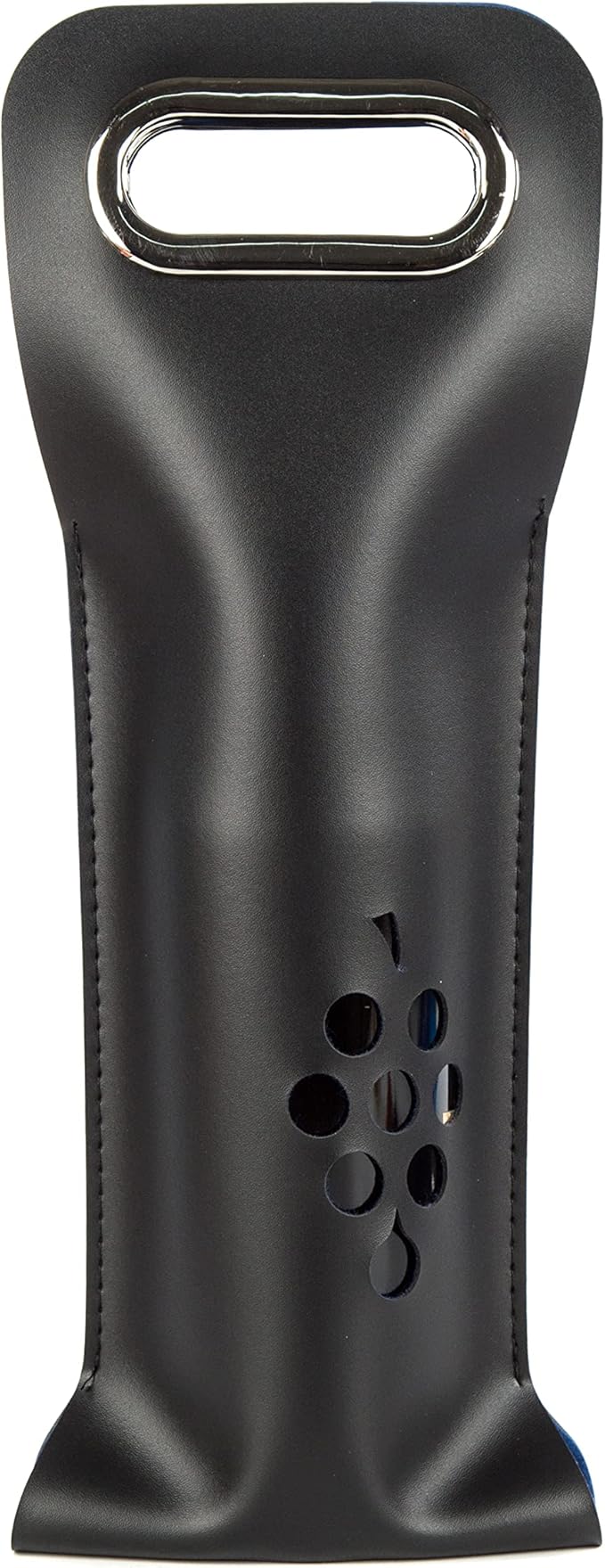 Leather Wine Bag with Handles Reusable Wine Carrier Bag Carrier Tote PU Leather Wine Gift Bag for Party Picnic Travel for Wine Lover Color Black 1 Bottle, color black- 1 bottle