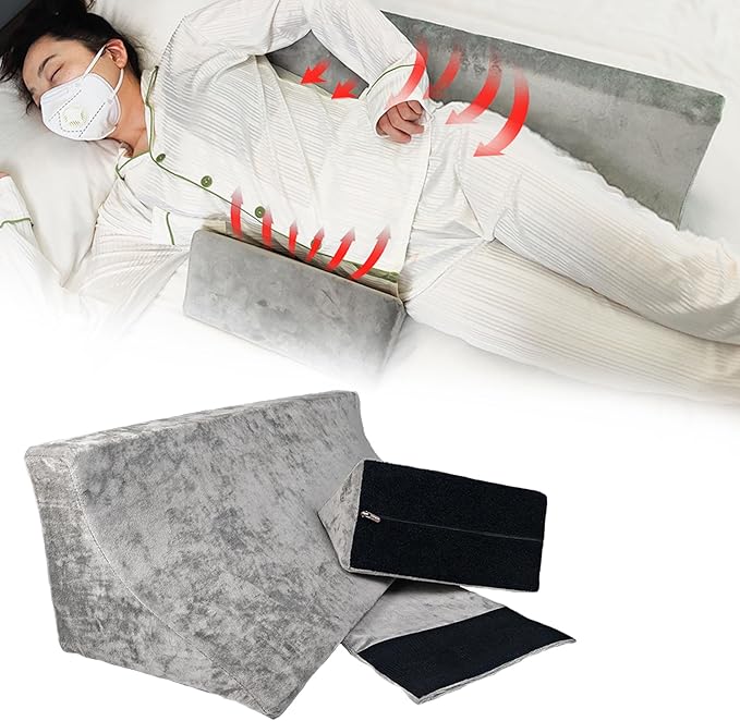 Positioning Wedge Pillow for Bed Sore Relief (3 in 1), Adjustable Bed Wedges & Body Positioners with Waterproof, Wedges for Bed Positioning, After Surgery, Back Pain, Side Sleeping