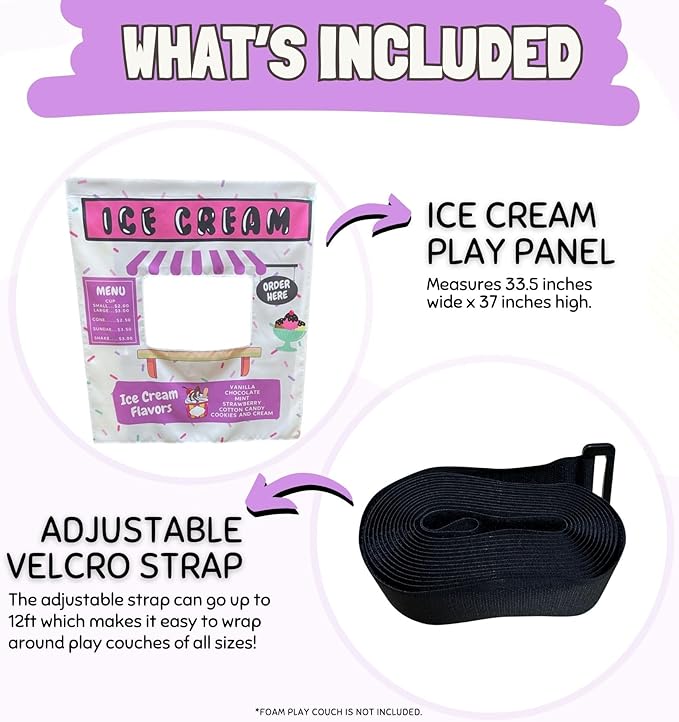 Play Panel for Childrens Foam Sofa Kids Couch (Ice Cream Store)