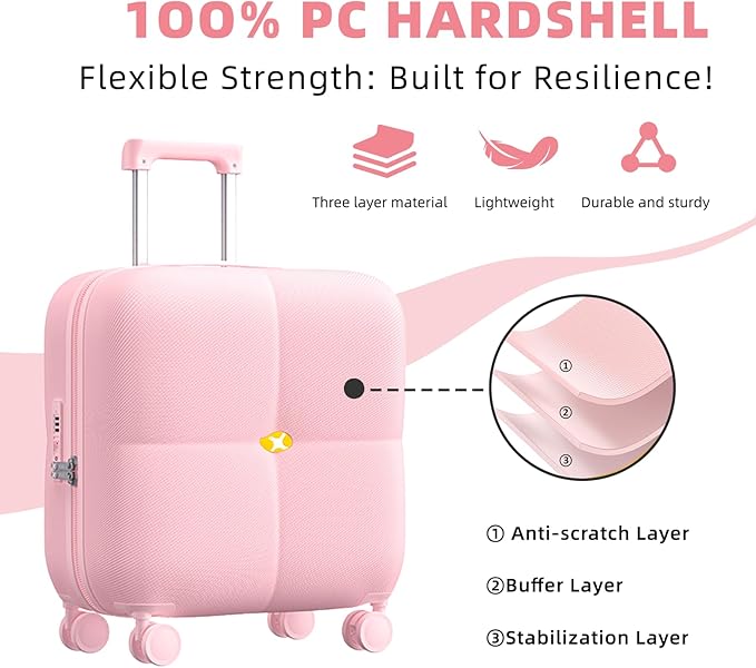 Wine Suitcase, 6 Bottle Wine Luggage, Durable Wine Travel Case, Fly With Wine Suitcase with TSA Lock, Versatile Wine Carrier with Removable Inserts and Silent Spinner Wheels（Pink）