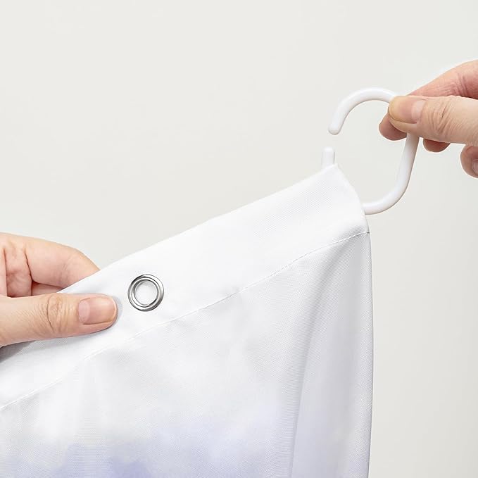 AILONEN Beautiful Butterfly Shower Curtain Bathroom 72" W*96" H Purple Butterfly Curtain Cloth Fabric Bathroom for Girls Kids,Deep Color Shower Curtain Set