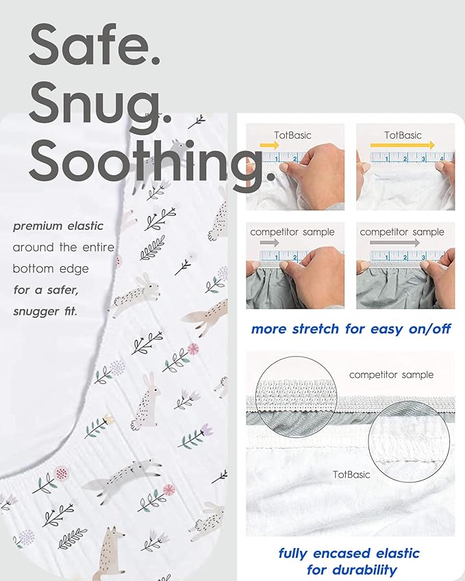 Extra Stretchy Changing Pad Cover, TotBasic Ultra Soft Premium Jersey Knit Changing Pad Sheets, Unisex for Boys and Girls, Safety Strap, Fits All Standard Changing Tables/Dresser Tops - 2 Pack (Berry)