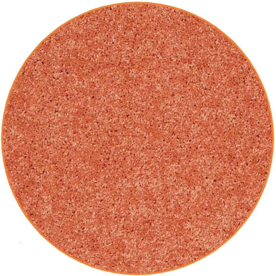 KOECKRITZ Soft and Colorful Kids Classroom Area Rugs (Passes Flammability Pill Test) Many Sizes and Bright Colors to Select from (9' Round, Tangerine)