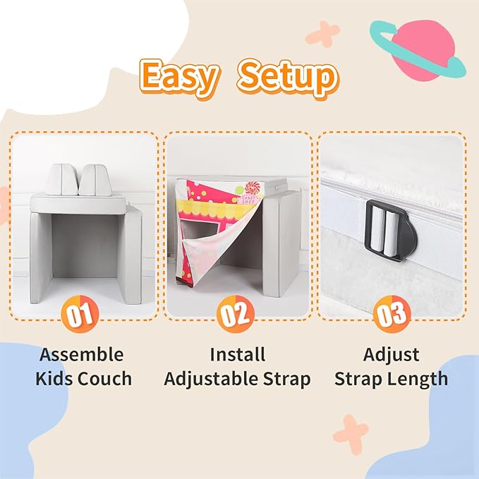 Play Panels for Kids Foam Play Couch, Car Wash