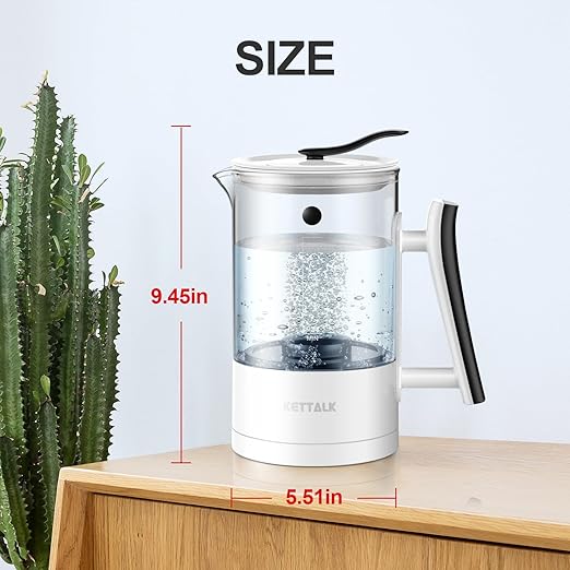 Hydrogen Water Kettle, Hydrogen Water Pitcher, with SPE and PEM Concentrator Technology, Hydrogen Water Generator, Balanced PH Water, 7 Preset Temps, 12 Hour Constant Temperature