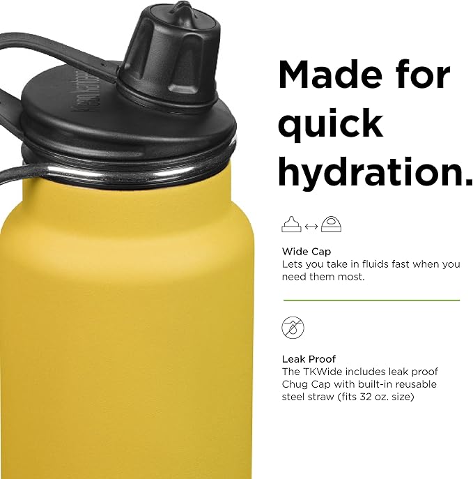 Klean Kanteen TKWide 32oz (w/Chug Cap) - Marigold