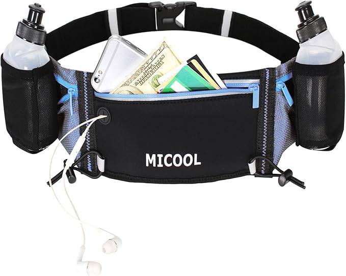 Sports Running Water Bottles - Pack of 2, for Hydration Belt or Vest - Ideal for Running Hiking Cycling (280ml/10oz)