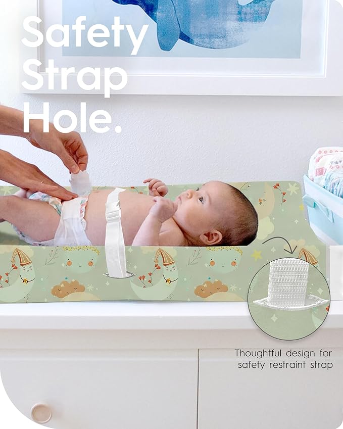 Extra Stretchy Changing Pad Cover, TotBasic Ultra Soft Premium Jersey Knit Changing Pad Sheets, Unisex for Boys Girls, Fits All Standard Changing Tables/Dresser Tops - 2 Pack (Planet & Moon)