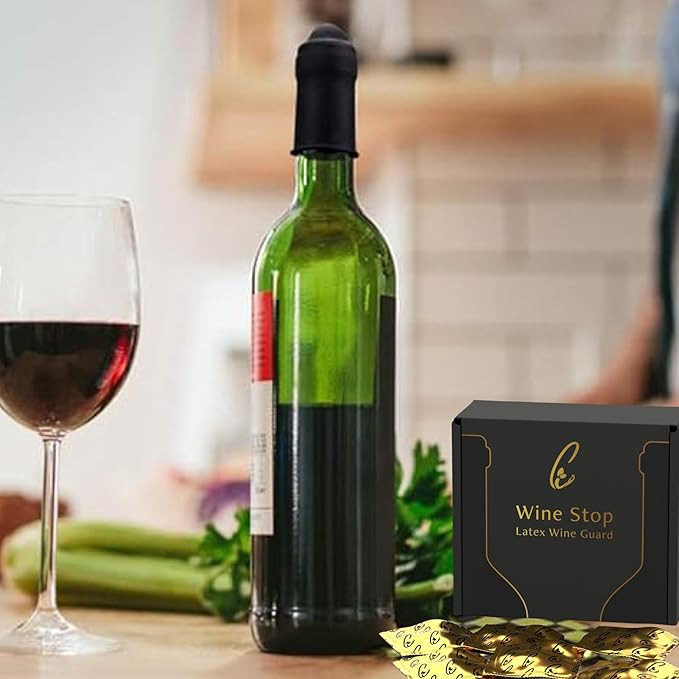 Wine Stopper, Ultimate Protection for Wine Bottles, Made of Food Grade Latex for Wine and Beverages, Unique Gift for Wine Lovers (Pack of 24)