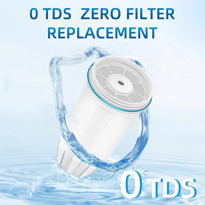Water Filters Replacement for Zero Pitchers and Dispensers, Multi-Stage Filter System Reduce Lead,0 TDS, 4 pack