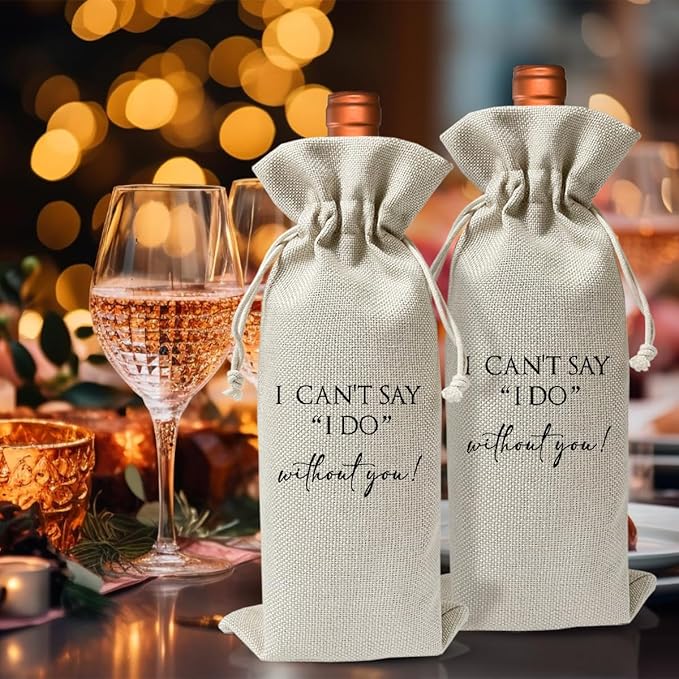 Bridal Proposal Wine Bag Gift For BFF Best Friend, Wedding Party or Bachelorette Party or Bridal Shower Party Favor Supply Gift, Bridal Party Gift for Bridesmaid Boxes, Wedding or Engagement Gift