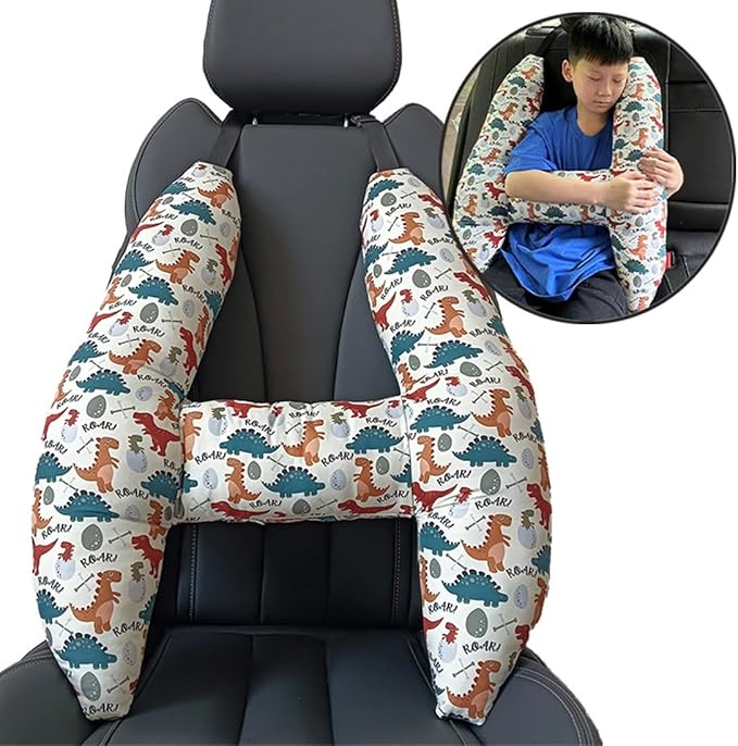 Car Travel Pillow for Kids Adults Soft Neck Pillow Head and Body Support Pillow Breathable Seat Pillow Car Aircraft Travel Pillow Neck Support Pillow Cushion for Long Journey Travel Accessories