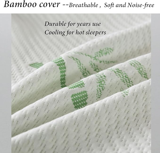 Single Memory Foam Pillows King Size Set of 1, Cooling Rayon Pillow with Breathable Cover, Bed Pillow for Sleeping 1 Pack, Firm Adjustable Pillow for Neck Support, Hotel Quality Rest Pillow 20" x 36"