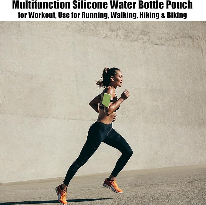 Silicone Water Bottle Pouch for Stanley, Tumbler Carrier with Zipper Pocket for Stanley 30oz/40oz & IceFlow 20/30oz, Gym Tumbler Accessories for Men Women